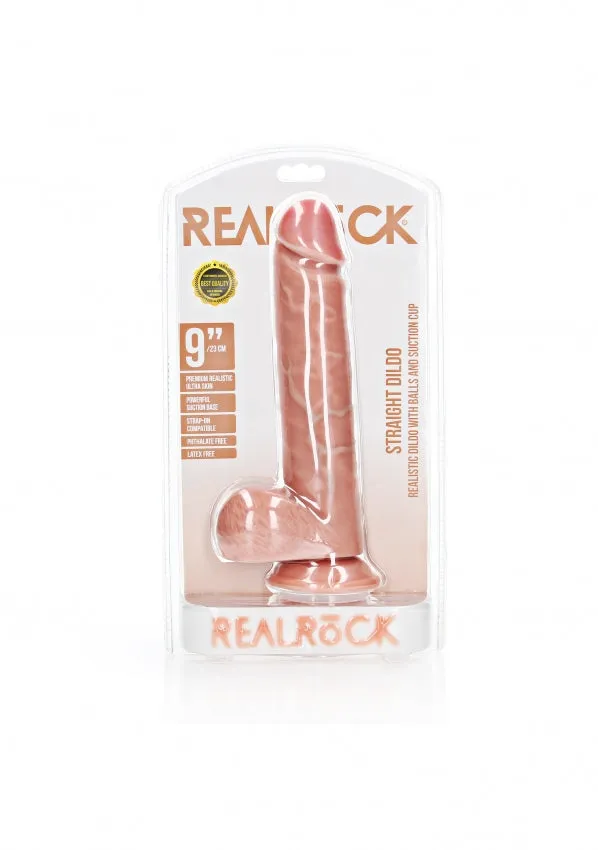 Female Sex Toys REALROCK Straight Realistic Dildo with Balls and Suction Cup 9 23 cm Female Sex Toys REALROCK Straight Realistic Dildo with Balls and Suction Cup 9 23 cm