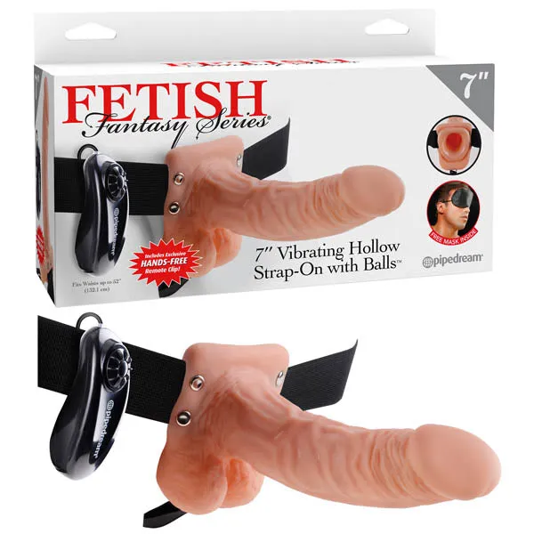 Pipedream Female Sex Toys | Fetish Fantasy Series 7'' Vibrating Hollow Strap-on With Balls - Flesh 17.8 cm (7'') Vibrating Hollow Strap-On Pipedream Female Sex Toys | Fetish Fantasy Series 7'' Vibrating Hollow Strap-on With Balls - Flesh 17.8 cm (7'') Vibrating Hollow Strap-On