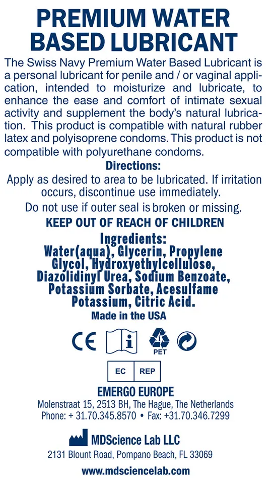 Swiss Navy Lubricants | Swiss Navy Arousal Lubricant 4oz/118ml