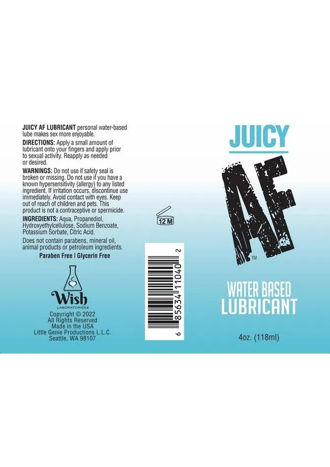 AF Lubricants Juicy AF Water Based Lubricant