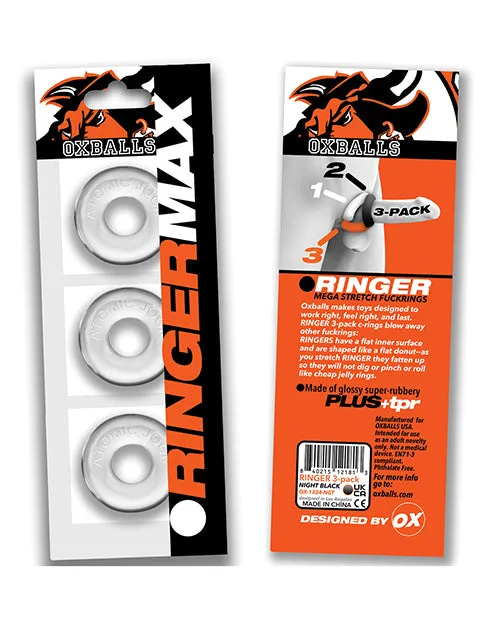Anal Blue Ox Designs LLCDba Oxballs Oxballs Ringer Max 3 Pack Cockrings Clear Anal Blue Ox Designs LLCDba Oxballs Oxballs Ringer Max 3 Pack Cockrings Clear