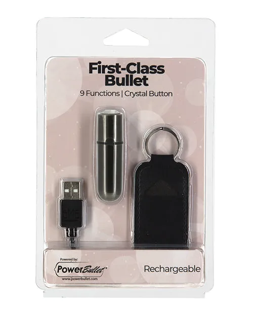 BMS Enterprises Female Sex Toys First Class Mini Rechargeable Bullet Gun Metal BMS Enterprises Female Sex Toys First Class Mini Rechargeable Bullet Gun Metal