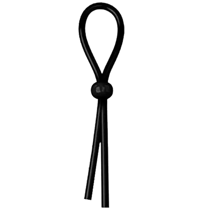BeBuZZed BeBuzzed Looped Silicone 1 Bead Cock Ring Black Male Sex Toys