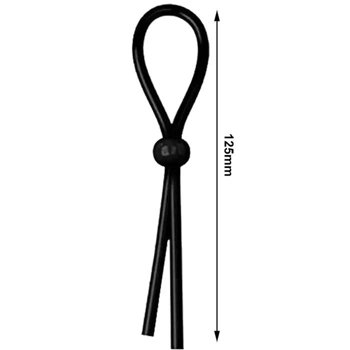 BeBuZZed BeBuzzed Looped Silicone 1 Bead Cock Ring Black Male Sex Toys