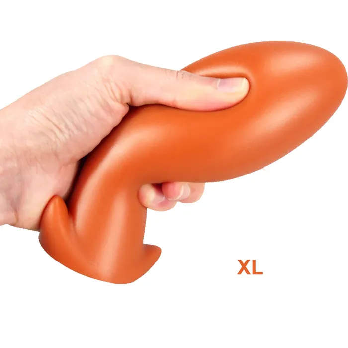 BeBuZZed Male Sex Toys Bebuzzed DINO EGG Anal Plug Liquid Silicone XL 21cm Black