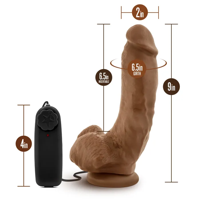 Blush Novelties Female Sex Toys Coverboy The Boxer 9 Vibrating Cock Mocha