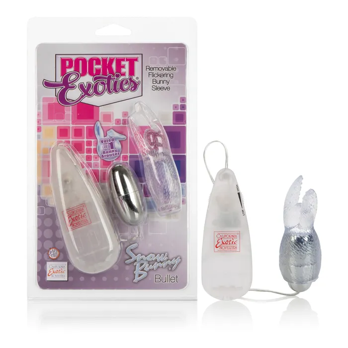 CalExotics Female Sex Toys Pocket Exotics Snow Bunny Bullet