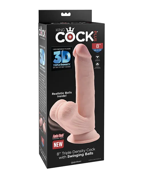 Dildos Pipedream Products King Cock Plus 8 Triple Density Cock with Swinging Balls Ivory Dildos Pipedream Products King Cock Plus 8 Triple Density Cock with Swinging Balls Ivory