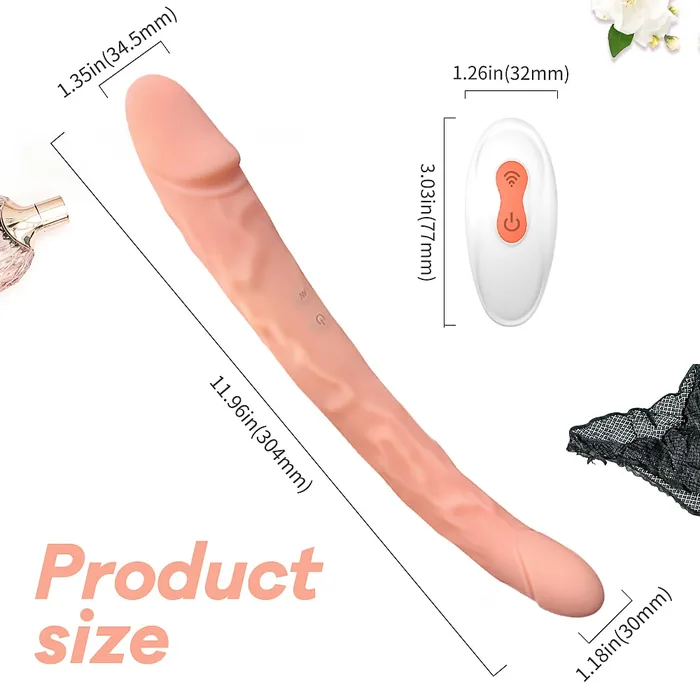 Dildos Sorlove Free Bending 1196 Inch DoubleEnded 9 Speed Vibrating G Spot Dildo
