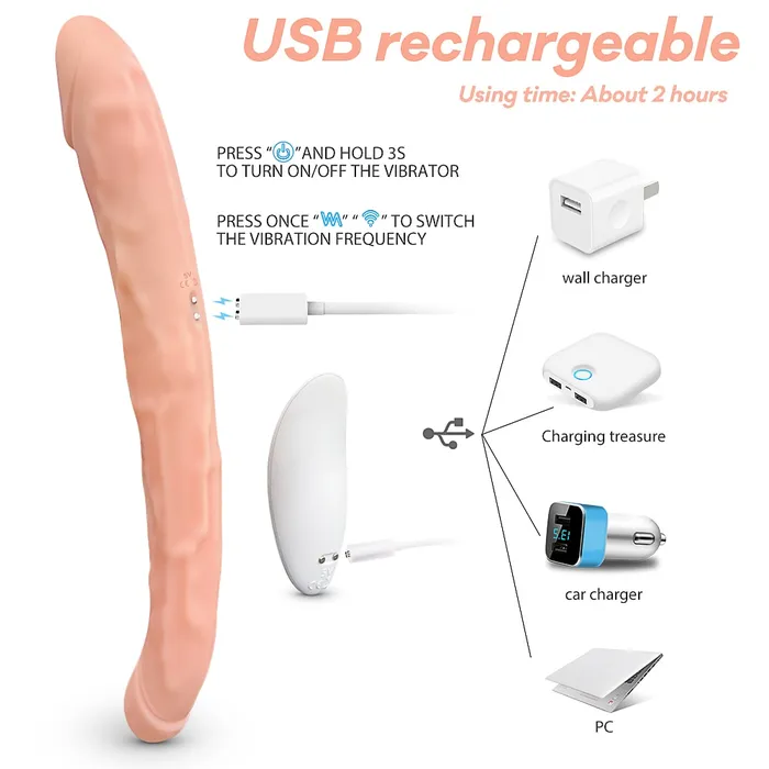 Dildos Sorlove Free Bending 1196 Inch DoubleEnded 9 Speed Vibrating G Spot Dildo