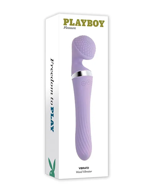 Evolved Novelties INC Vibrators Playboy Pleasure Vibrato Wand Vibrator Lilac Evolved Novelties INC Vibrators Playboy Pleasure Vibrato Wand Vibrator Lilac