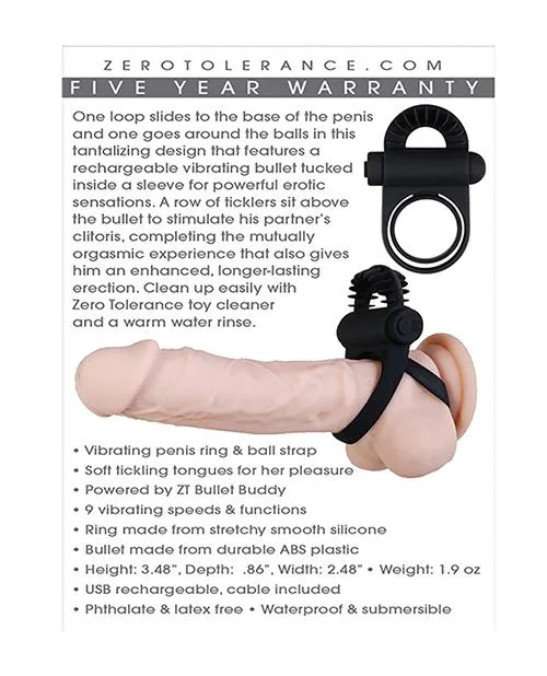 Evolved Novelties INC Zero Tolerance Bell Ringer Cock Ring Black Male Sex Toys Evolved Novelties INC Zero Tolerance Bell Ringer Cock Ring Black Male Sex Toys