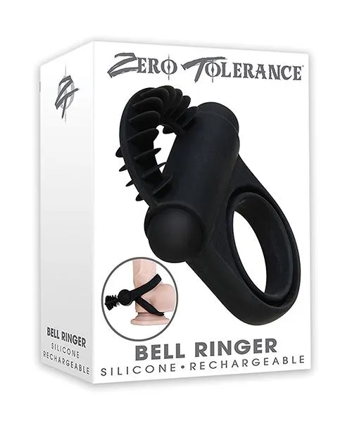 Evolved Novelties INC Zero Tolerance Bell Ringer Cock Ring Black Male Sex Toys Evolved Novelties INC Zero Tolerance Bell Ringer Cock Ring Black Male Sex Toys
