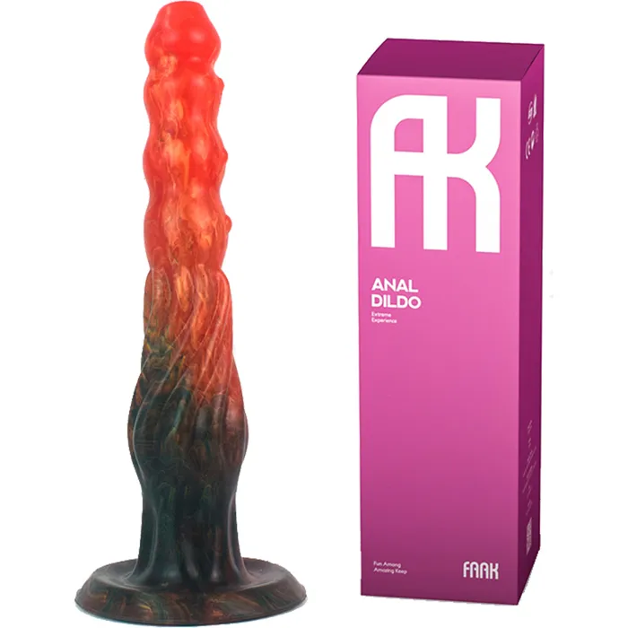 FAAK Female Sex Toys FAAK G6017 Liquid Silicone 95 Scaled Ribbed Dildo Anal Plug Large Butt Dong FAAK Female Sex Toys FAAK G6017 Liquid Silicone 95 Scaled Ribbed Dildo Anal Plug Large Butt Dong