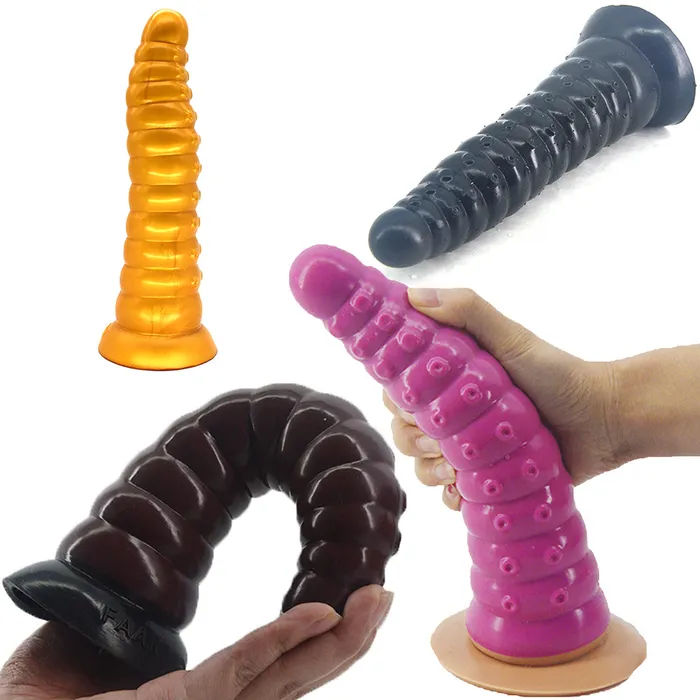 FAAK G121 Large 26cm Dildo Liquid Silicone Ridged Alien Tenticle Anal Plug FAAK Male Sex Toys