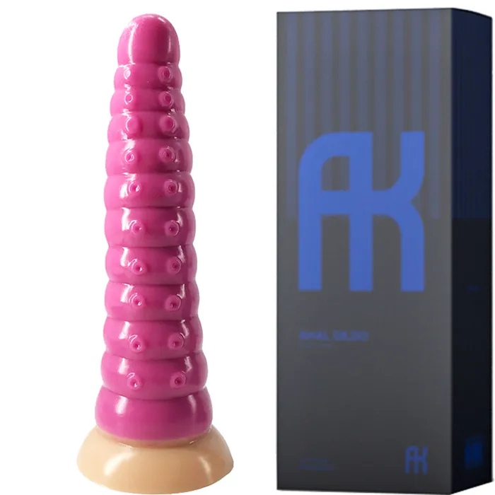 FAAK G121 Large 26cm Dildo Liquid Silicone Ridged Alien Tenticle Anal Plug FAAK Male Sex Toys