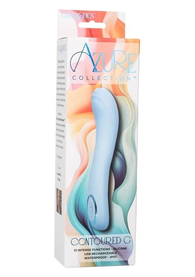 Female Sex Toys Azure Collection Azure Collection Contoured G Rechargeable Silicone Vibrator Female Sex Toys Azure Collection Azure Collection Contoured G Rechargeable Silicone Vibrator
