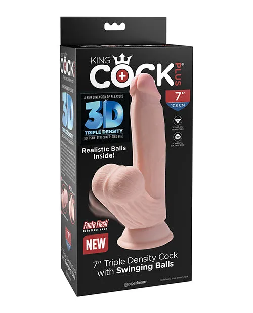 King Cock Plus 7 Triple Density Cock with Swinging Balls Ivory Pipedream Products Dildos King Cock Plus 7 Triple Density Cock with Swinging Balls Ivory Pipedream Products Dildos
