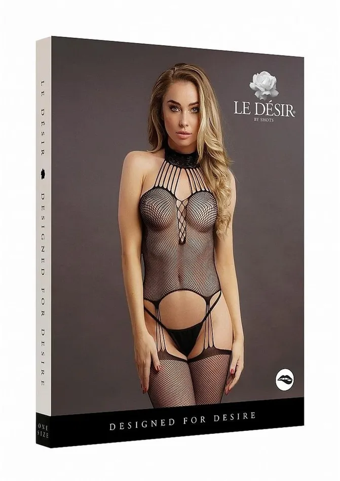Le Desir Bodystockings Playsuits Le Desir Suspender Fishnet Choker Bodystocking Le Desir Bodystockings Playsuits Le Desir Suspender Fishnet Choker Bodystocking