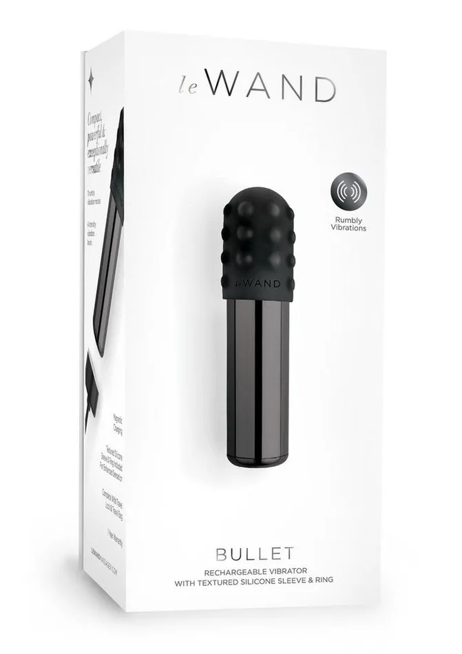 Le Wand Le Wand Bullet Rechargeable Vibrator with Textured Silicone Sleeve and Ring Female Sex Toys Le Wand Le Wand Bullet Rechargeable Vibrator with Textured Silicone Sleeve and Ring Female Sex Toys