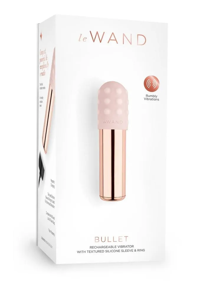 Le Wand Le Wand Bullet Rechargeable Vibrator with Textured Silicone Sleeve and Ring Female Sex Toys Le Wand Le Wand Bullet Rechargeable Vibrator with Textured Silicone Sleeve and Ring Female Sex Toys