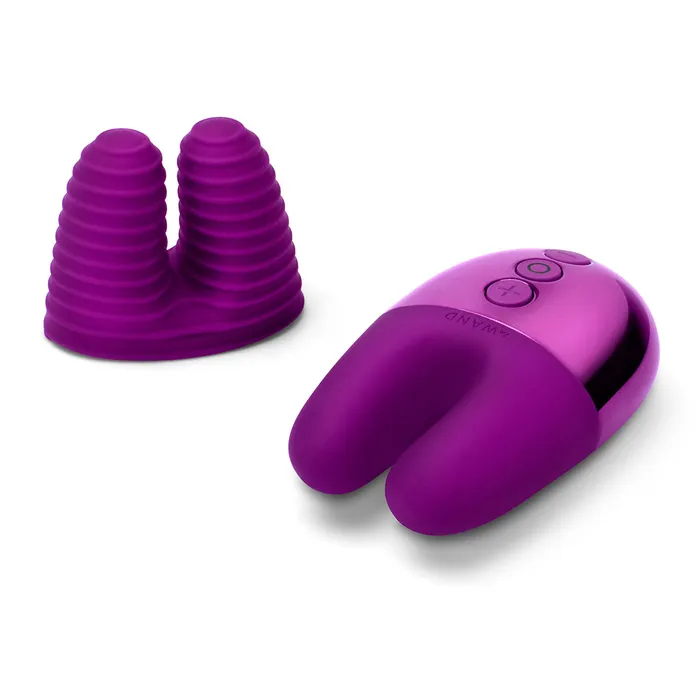 Le Wand Vibrators Le Wand Chrome Double Vibe Dark Cherry