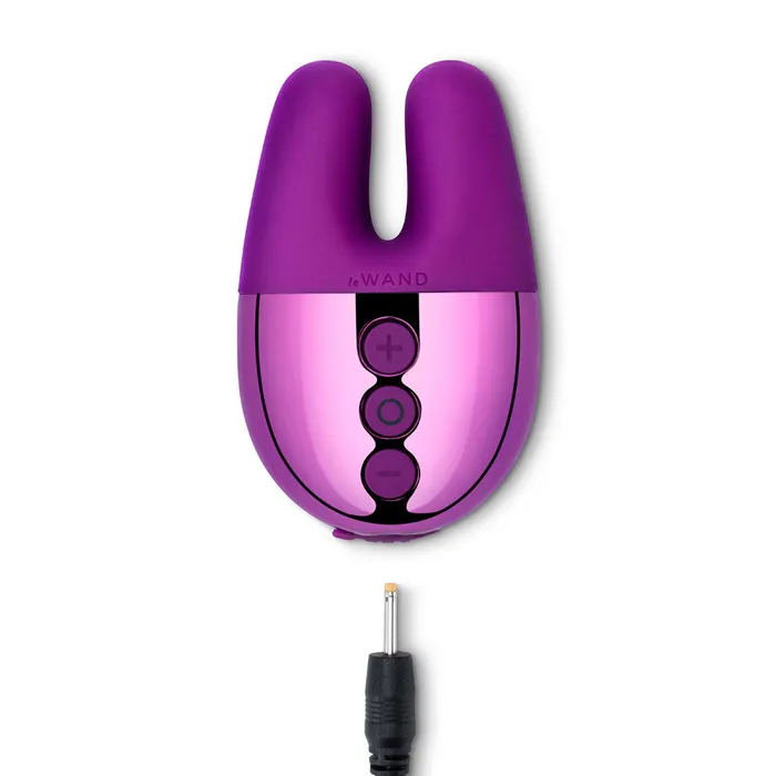 Le Wand Vibrators Le Wand Chrome Double Vibe Dark Cherry