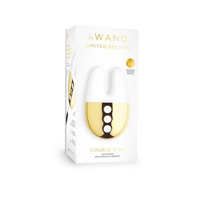 Le Wand Vibrators Le Wand Chrome Double Vibe WhiteGold