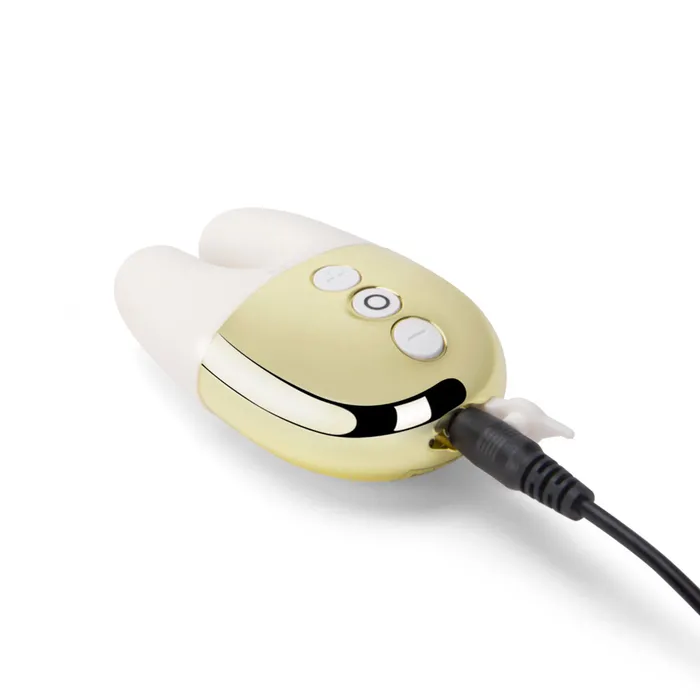 Le Wand Vibrators Le Wand Chrome Double Vibe WhiteGold