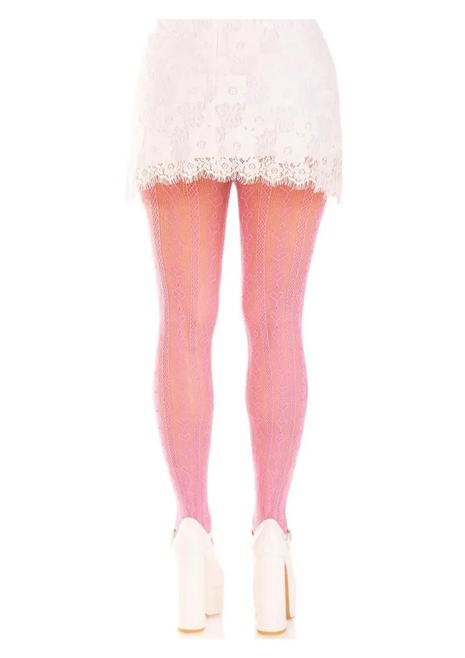 Leg Avenue Female Sex Toys Leg Avenue Sweetheart Striped Net Tights with Keyhole and Mini Bow Detail Leg Avenue Female Sex Toys Leg Avenue Sweetheart Striped Net Tights with Keyhole and Mini Bow Detail