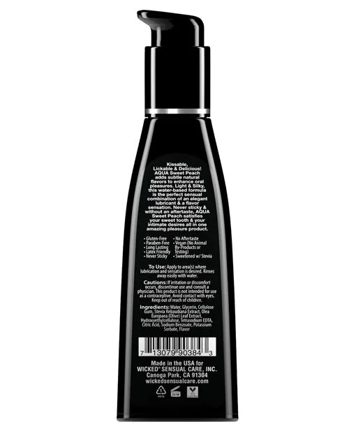 Lubricants Wicked Sensual Care Wicked Sensual Care Water Based Lubricant 4 oz Sweet Peach
