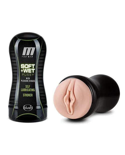 M For Men Soft Wet Pussy SelfLubricating Stroker Pleasure Ridges Blush Novelties Male Sex Toys M For Men Soft Wet Pussy SelfLubricating Stroker Pleasure Ridges Blush Novelties Male Sex Toys