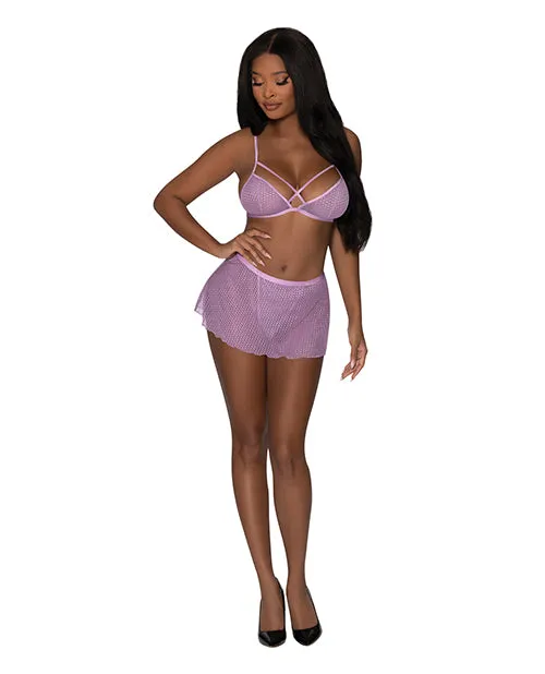 Magic Moments Intl Male Sex Toys Girl Next Door Flirty Skirt Set LXL Lilac