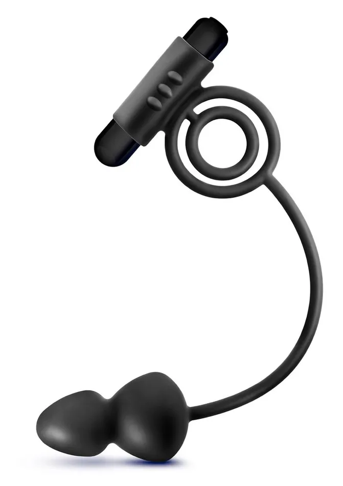 Male Sex Toys Anal Adventures Anal Adventures Platinum Silicone Anal Plug with Vibrating Cock Ring Male Sex Toys Anal Adventures Anal Adventures Platinum Silicone Anal Plug with Vibrating Cock Ring