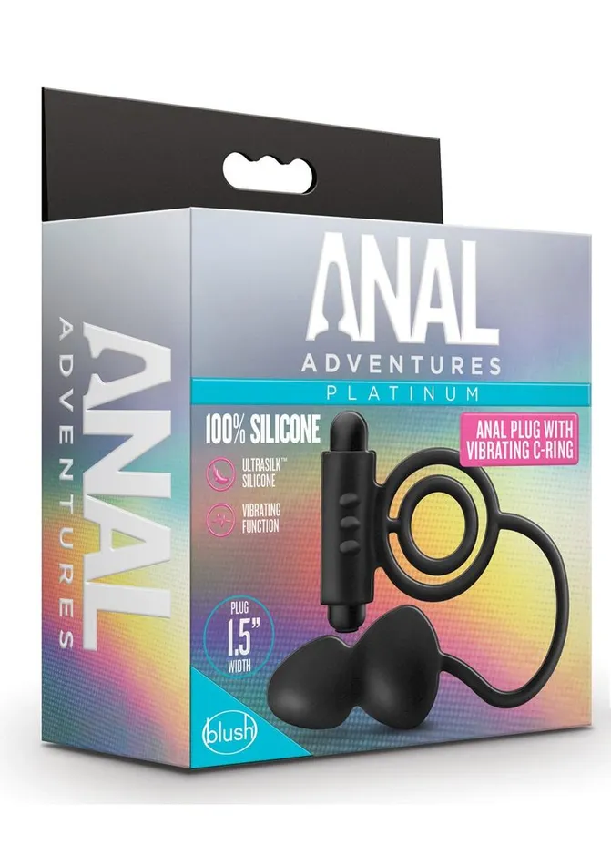 Male Sex Toys Anal Adventures Anal Adventures Platinum Silicone Anal Plug with Vibrating Cock Ring Male Sex Toys Anal Adventures Anal Adventures Platinum Silicone Anal Plug with Vibrating Cock Ring