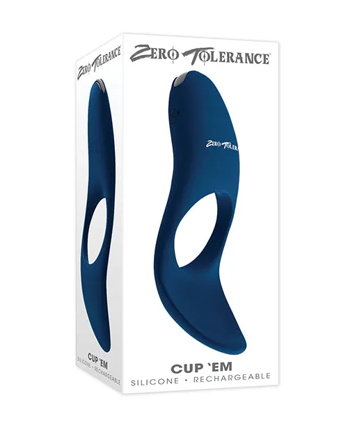 Male Sex Toys Evolved Novelties INC Zero Tolerance Cup em Cock Ring Blue