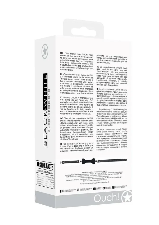 Male Sex Toys Ouch Ouch Silicone Bone Gag with Adjustable Bonded Leather Straps Male Sex Toys Ouch Ouch Silicone Bone Gag with Adjustable Bonded Leather Straps
