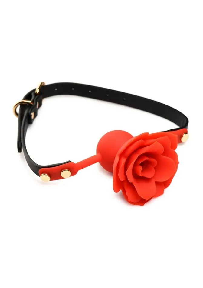 Master Series Male Sex Toys Master Series Blossom Gag Silicone Rose Gag