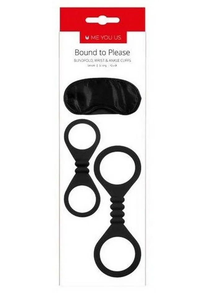 ME YOU US Bound to Please Blindfold Silicone Wrist and Ankle Cuffs Me You Us Couples ME YOU US Bound to Please Blindfold Silicone Wrist and Ankle Cuffs Me You Us Couples