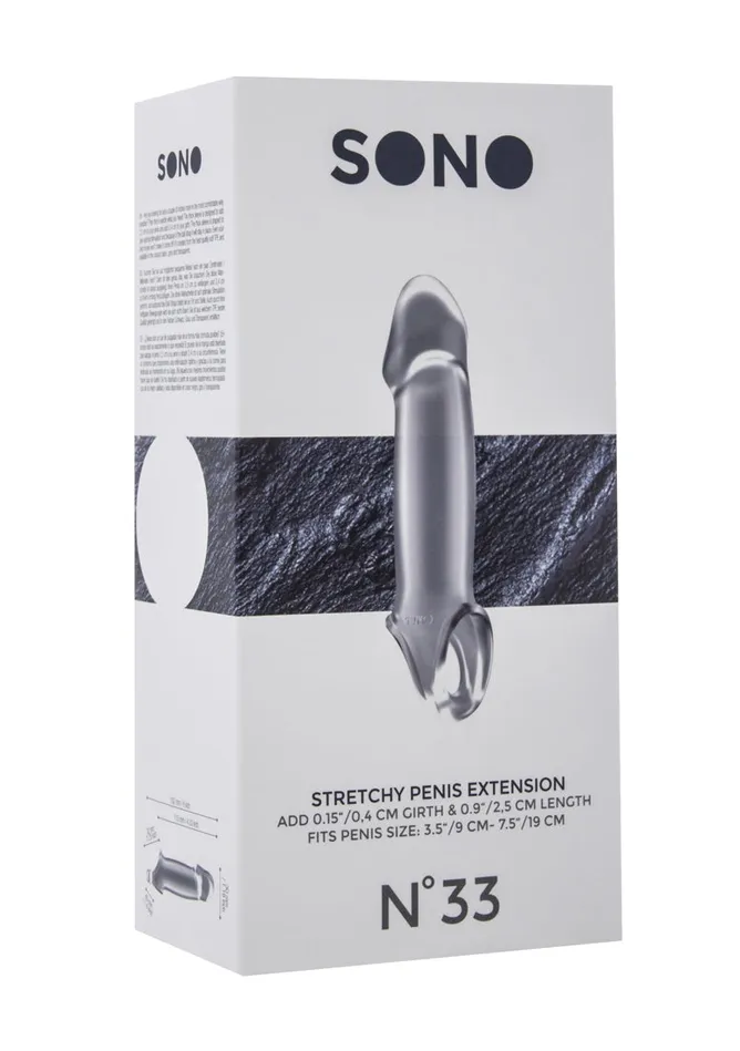 No33 Stretchy Penis Extension Translucent Shots America Male Sex Toys