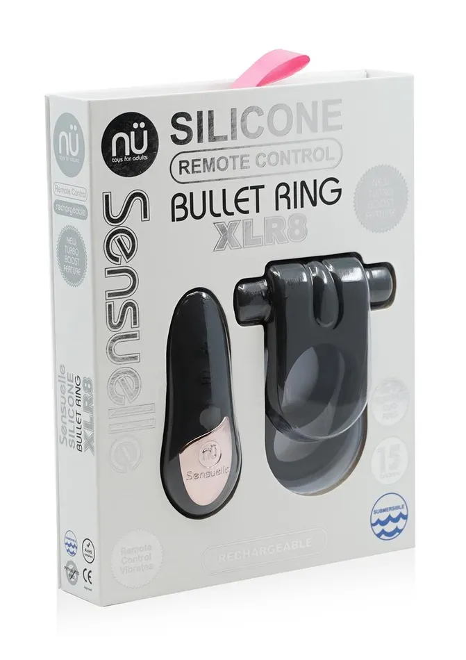 Nu Sensuelle Male Sex Toys Nu Sensuelle Silicone Bullet Ring Xlr8 Rechargeable Vibrating Cock Ring with Remote Control Nu Sensuelle Male Sex Toys Nu Sensuelle Silicone Bullet Ring Xlr8 Rechargeable Vibrating Cock Ring with Remote Control