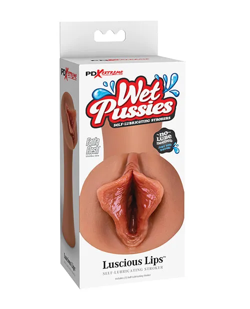 Pdx Brands Male Sex Toys PDX Extreme Wet Pussies Luscious Lips Tan
