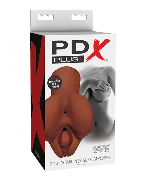 Pipedream Products PDX Plus Pick Your Pleasure Stroker Brown Male Sex Toys Pipedream Products PDX Plus Pick Your Pleasure Stroker Brown Male Sex Toys