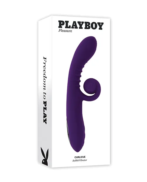 Playboy Pleasure Curlicue Rabbit Vibrator Acai Evolved Novelties INC Female Sex Toys Playboy Pleasure Curlicue Rabbit Vibrator Acai Evolved Novelties INC Female Sex Toys