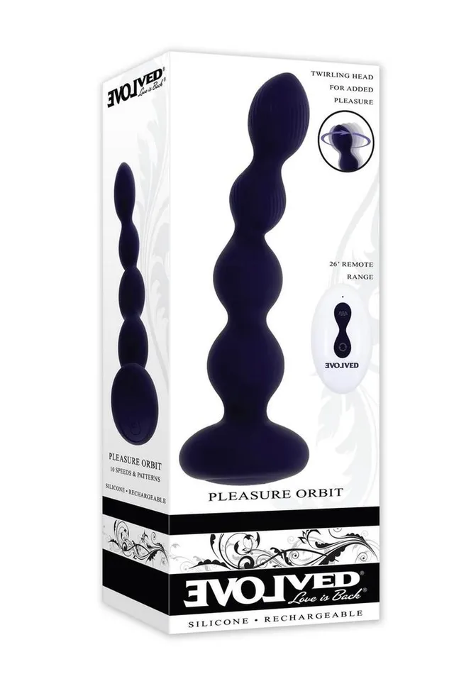 Pleasure Orbit Rechargeable Silicone Anal Beads with Remote Control Evolved Male Sex Toys Pleasure Orbit Rechargeable Silicone Anal Beads with Remote Control Evolved Male Sex Toys