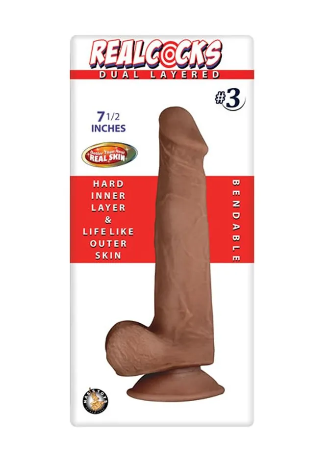 Realcocks Dildos Realcocks Dual Layered 3 Bendable Dildo Realcocks Dildos Realcocks Dual Layered 3 Bendable Dildo