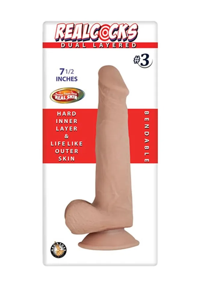 Realcocks Dildos Realcocks Dual Layered 3 Bendable Dildo Realcocks Dildos Realcocks Dual Layered 3 Bendable Dildo
