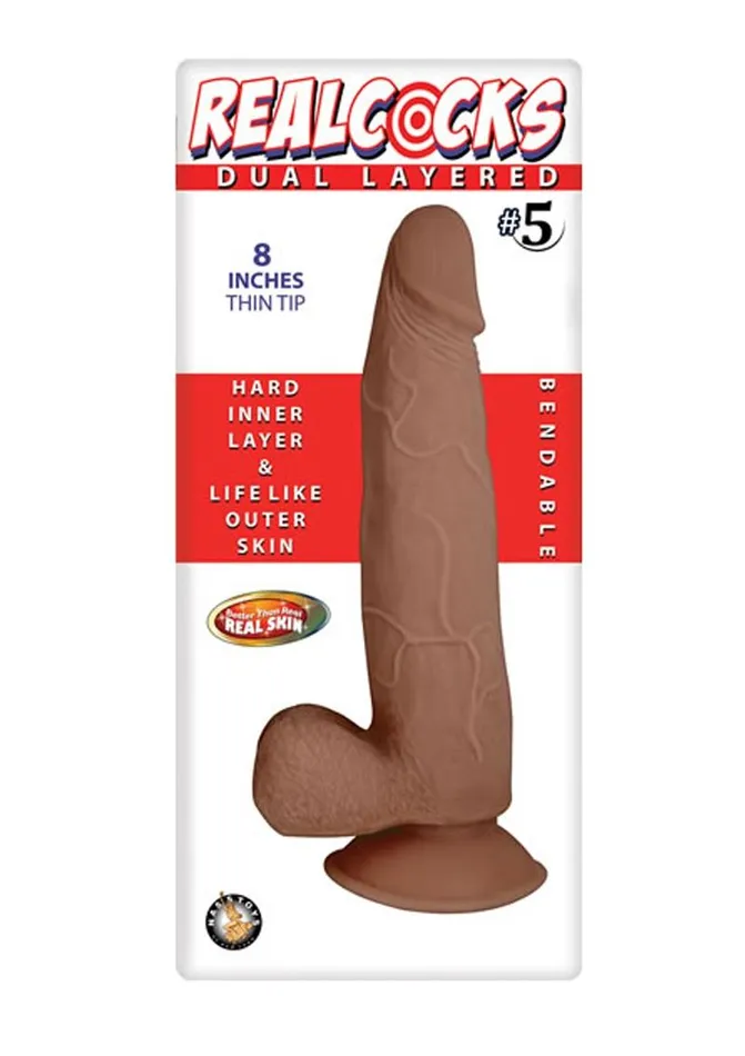 Realcocks Dildos Realcocks Dual Layered 5 Bendable Dildo Thin Tip Realcocks Dildos Realcocks Dual Layered 5 Bendable Dildo Thin Tip