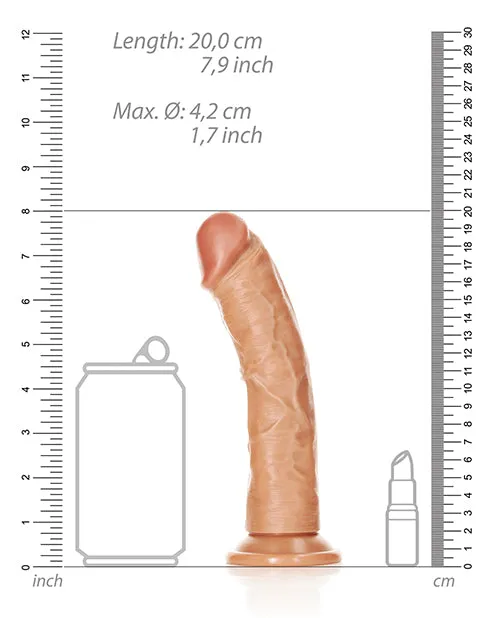 RealRock Realistic 7 Curved Dildo Tan Shots America LLC Female Sex Toys