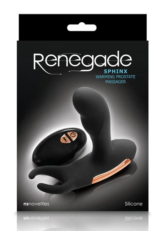 Renegade Sphinx Rechargeable Silicone Warming Prostate Massager with Remote Control Renegade Male Sex Toys Renegade Sphinx Rechargeable Silicone Warming Prostate Massager with Remote Control Renegade Male Sex Toys